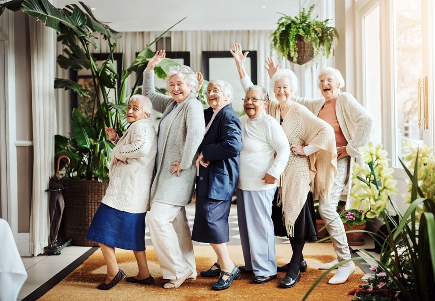 Ältere Damen im betreuten Wohnen