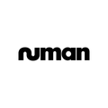A black Numan logo on a white background