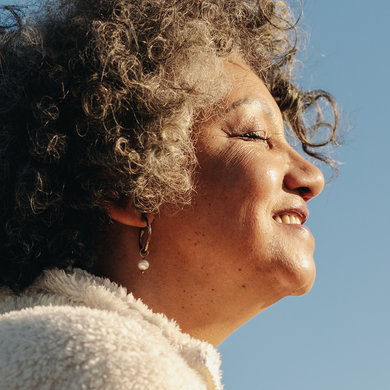 Woman facing the sky