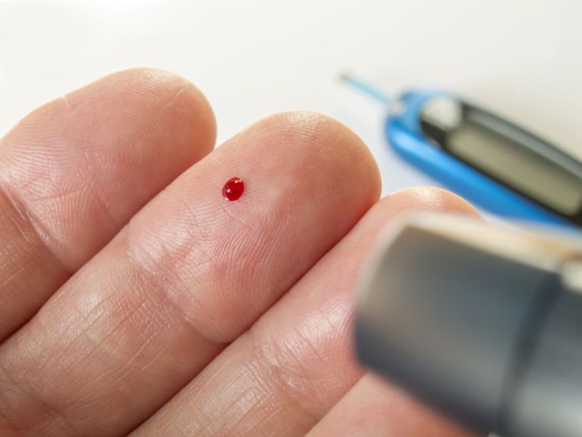 finger prick blood test