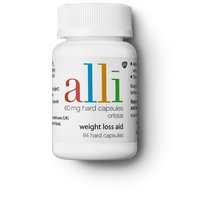 Alli weight loss capsules bottle