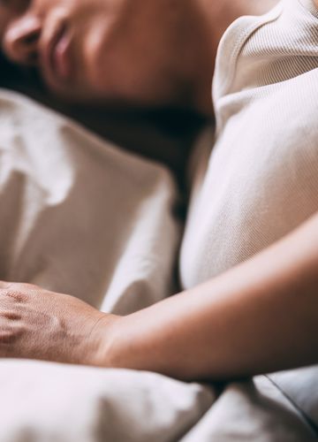 woman sleeping sideways