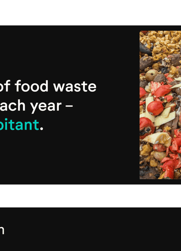 Mini infographic outlining the total food waste generated by the EU each year