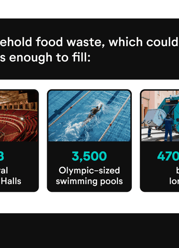 Infographic showing the scale of UK household waste that could have been eaten