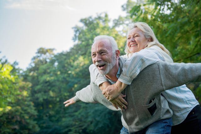 longevity happy elderly couple