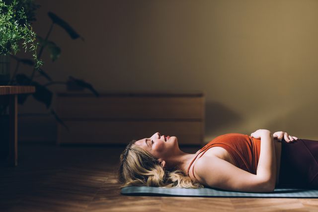 woman doing breathwork