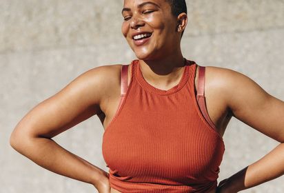 Woman smiling confidently illustrating oral GLP-1 treatment content