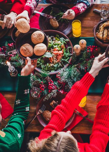 healthy festive dinner