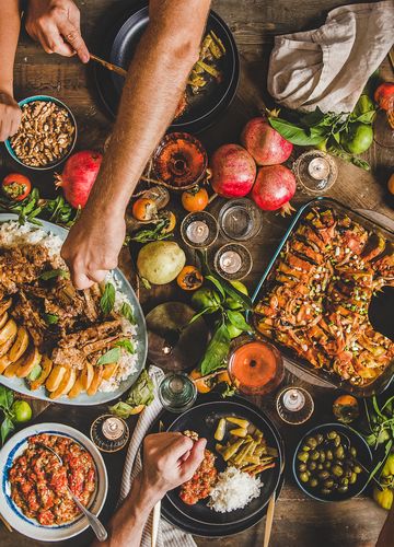 healthy dinner party