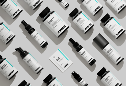 Numan treatments, supplements, and products A tabletop view of a range of Numan's products