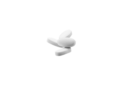 Four white oval tablets