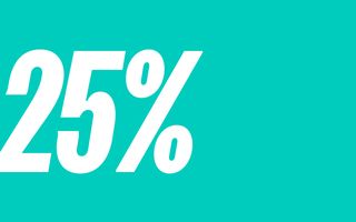Statistic showing 25%
