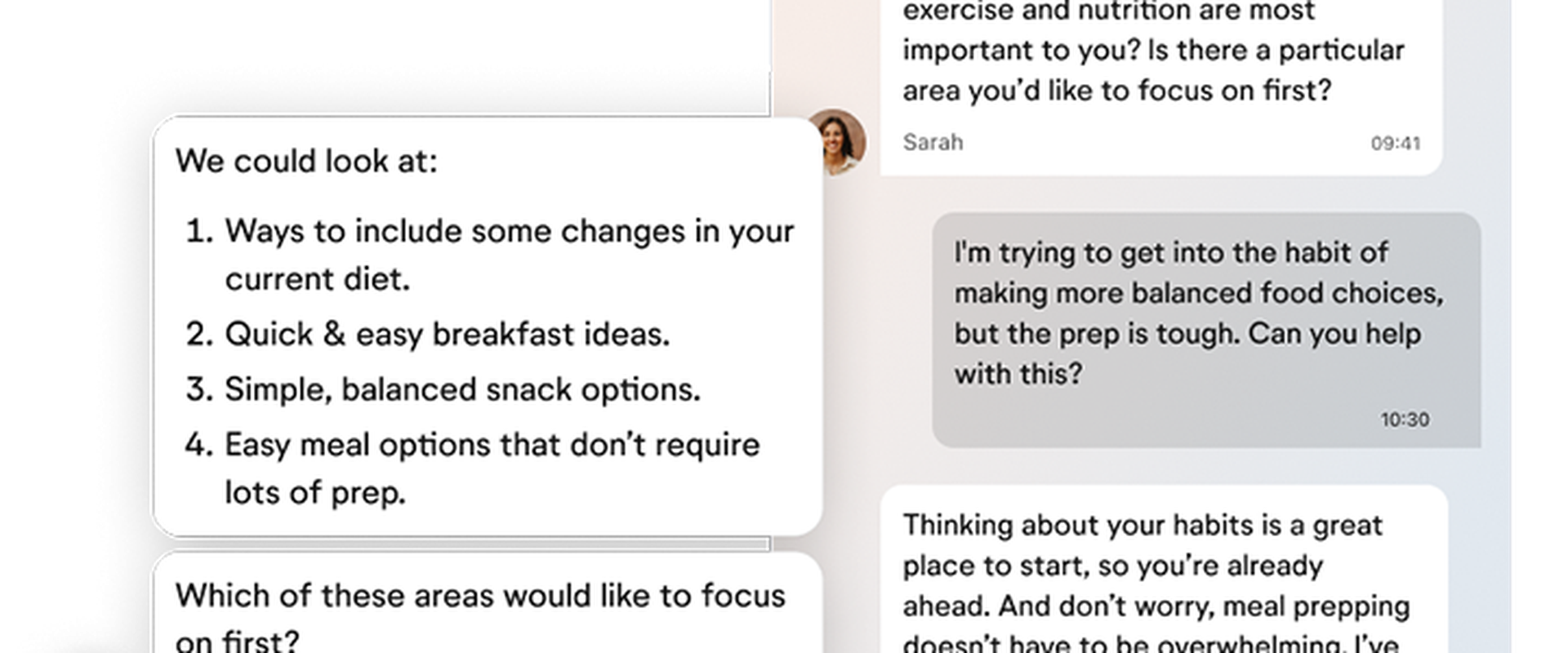 App chat with health coach