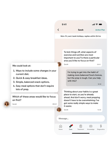 App chat with health coach