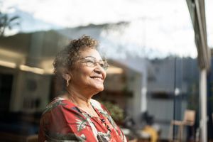 happy older woman