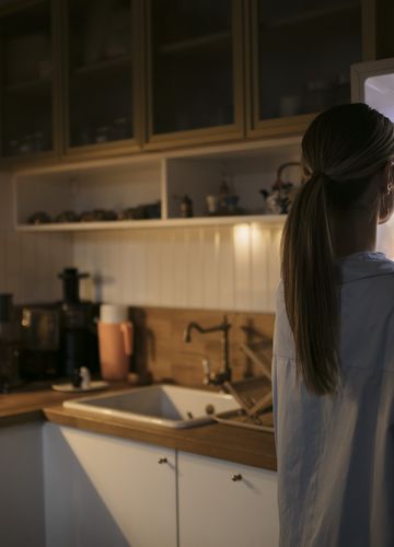 woman in fridge