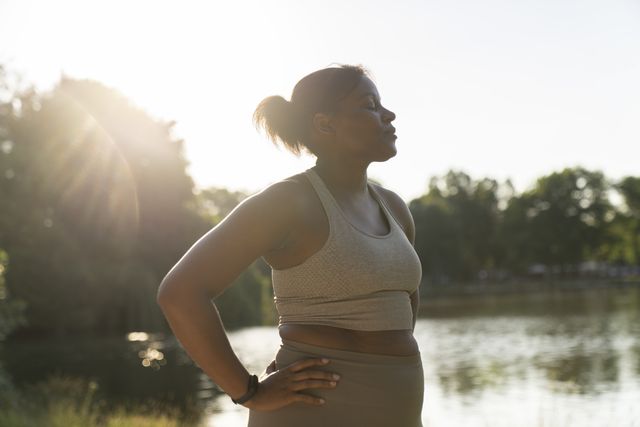 womanactivebylake