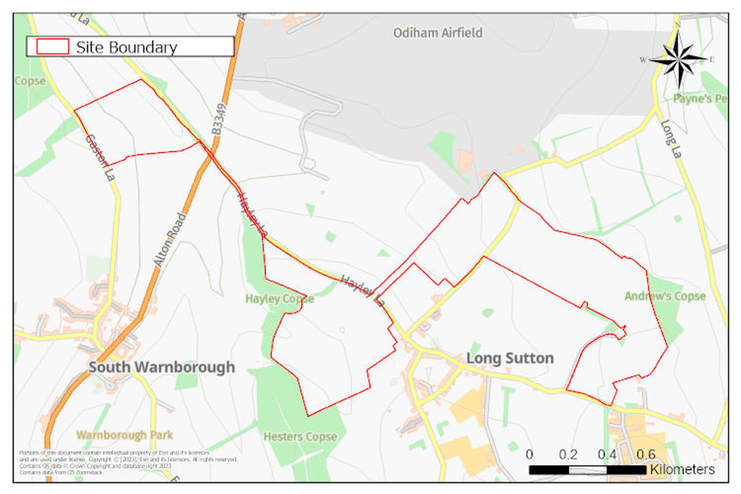 Fleet Solar Farm site boundary map