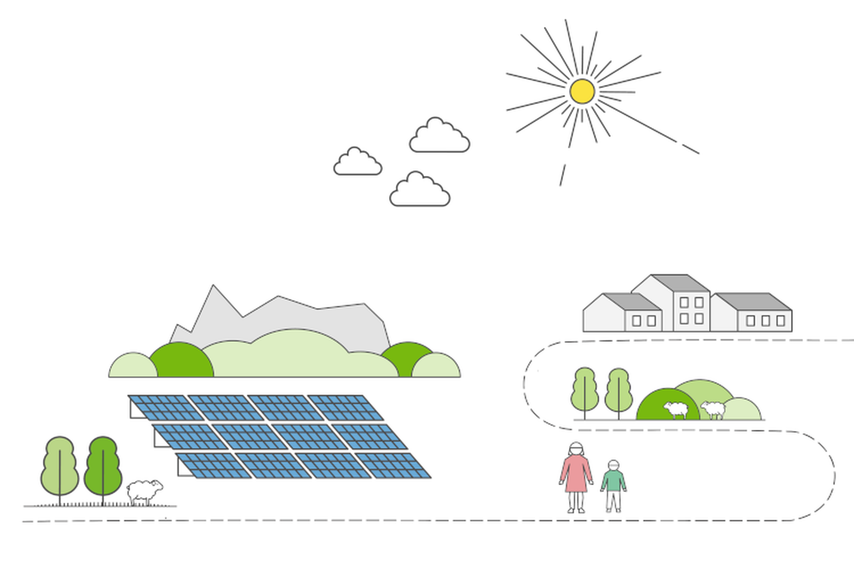 Interactive graphic ground moounted