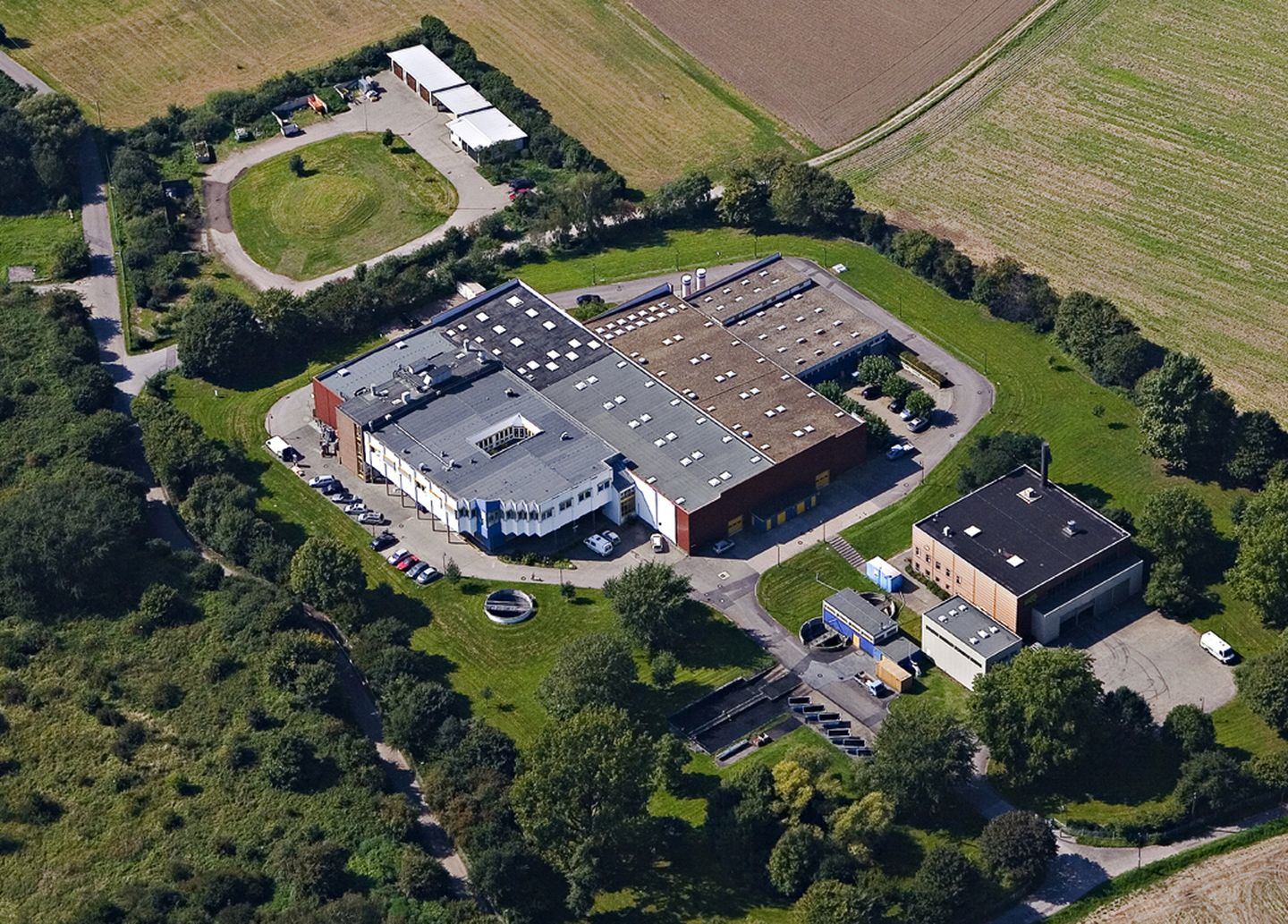 Luftaufnahme vom Wasserwerk Holthausen