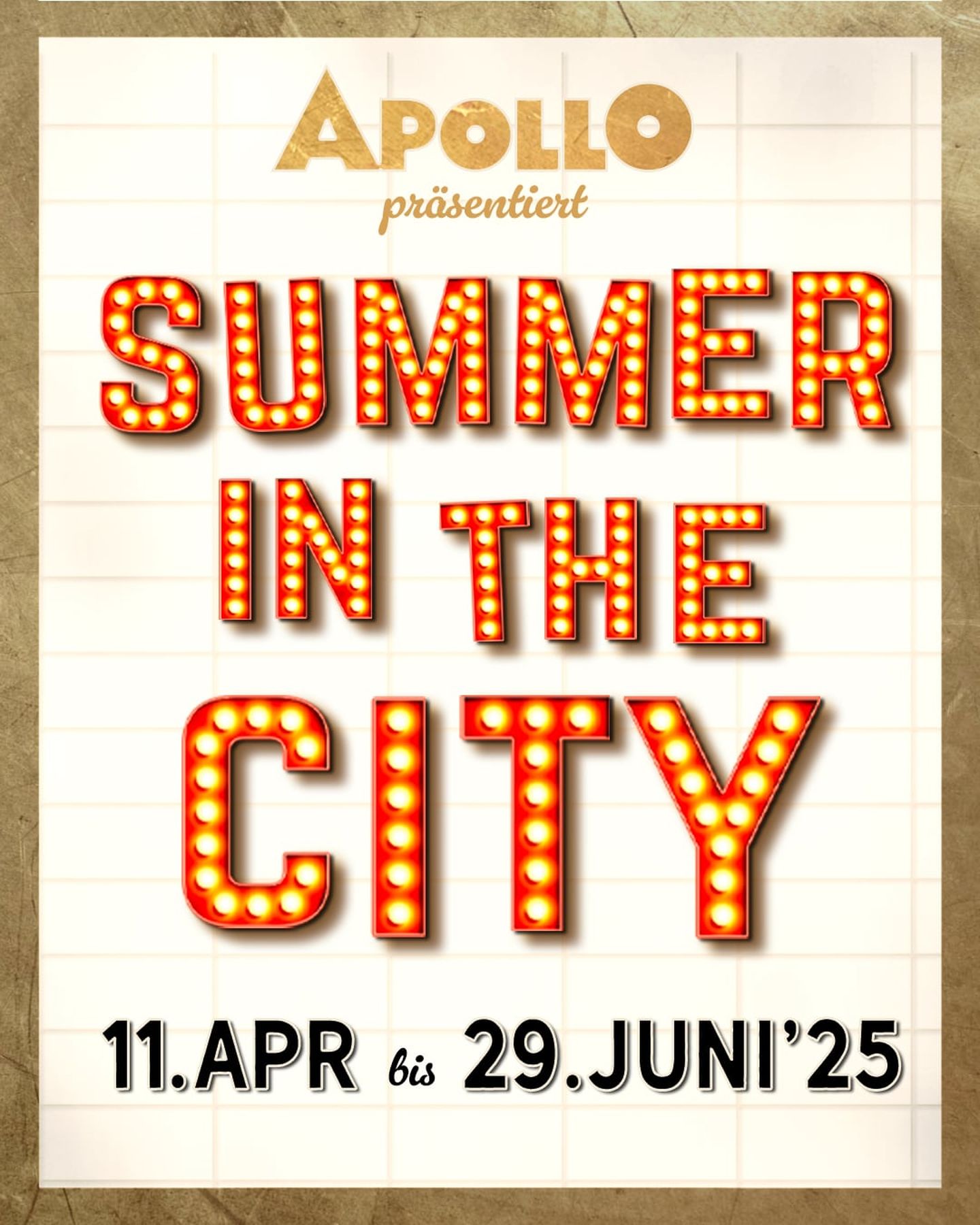 Plakat von Summer in the City im Apollo Theater
