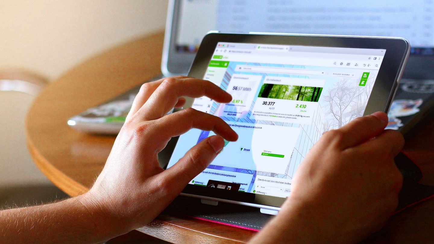 Das e-Visio Portal auf einem Tablet