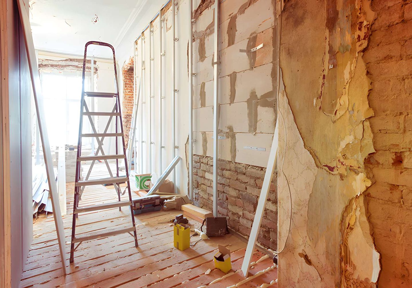 Haussanierung: Ein Bilder von einer Baustelle