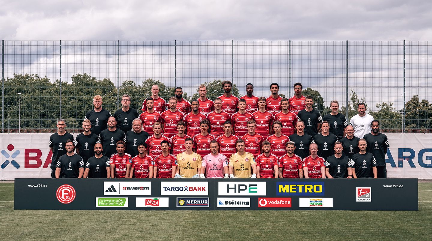 Mannschaftsfoto von Fortuna Düsseldorf in der Saison 25/26