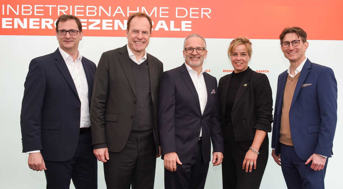 Julien Mounier, Dr. Stephan Keller, Carsten Knobel, Mona Neubaur, Dr. Daniel Kleine (v.l.n.r.) Copyright: Steffen Hauser