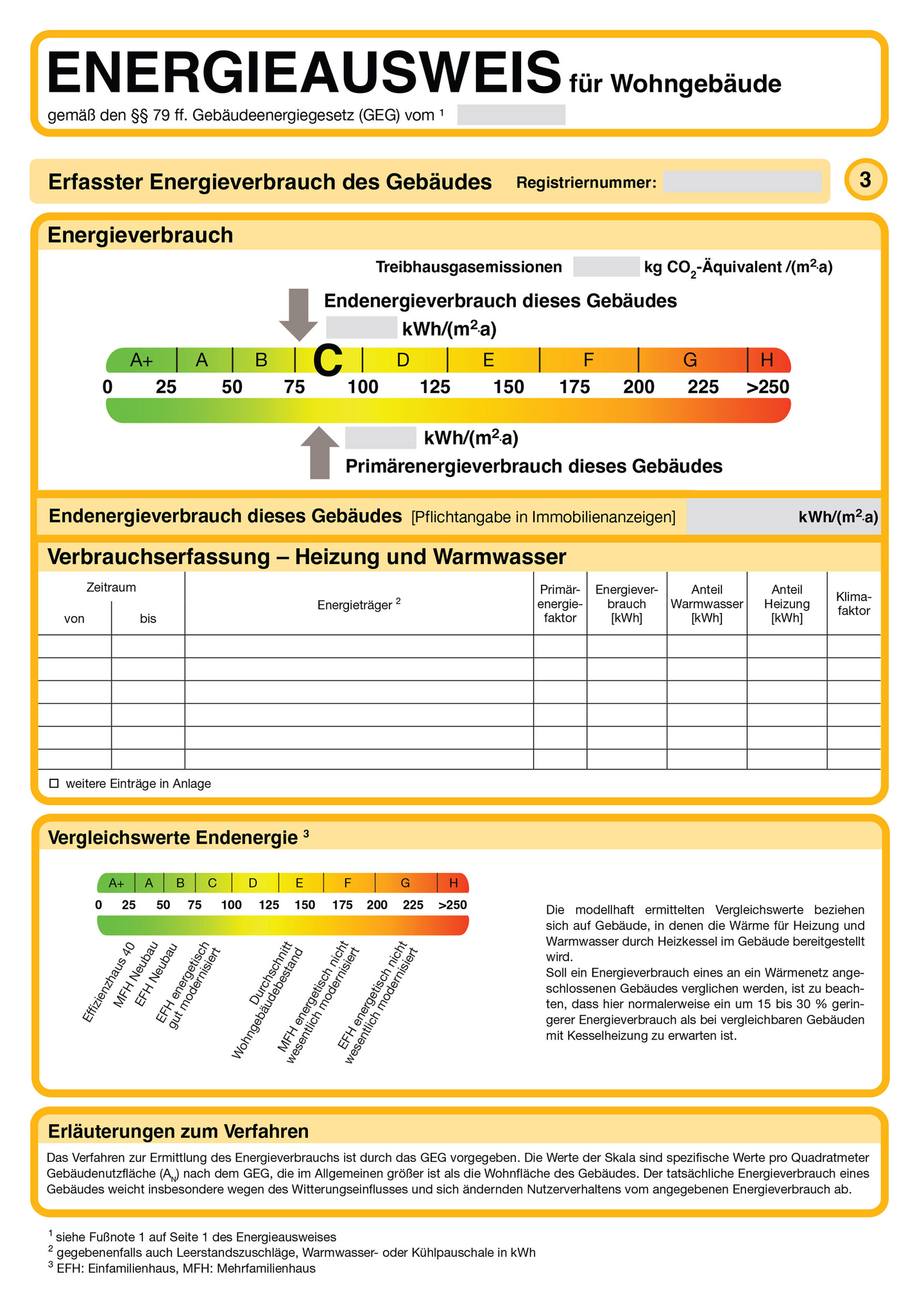 Beispiel für einen Verbrauchsausweis