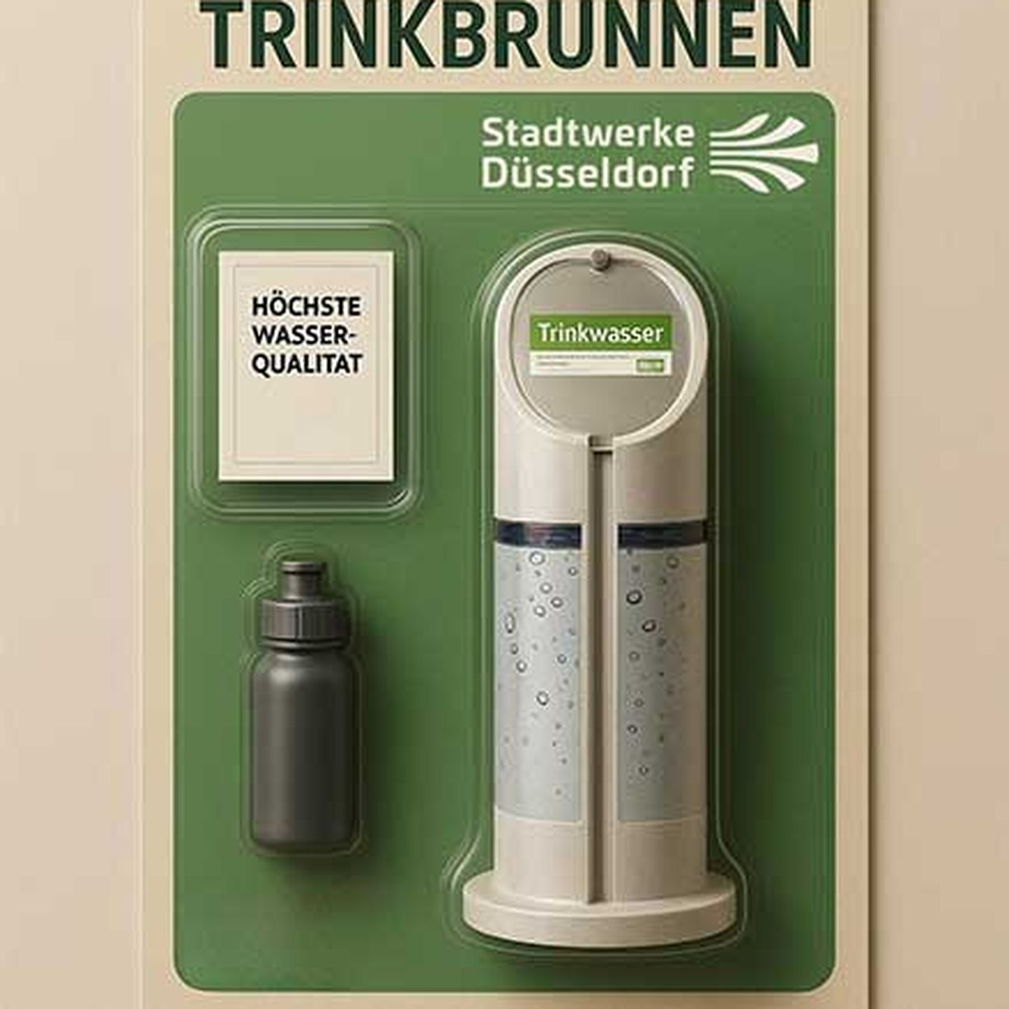 Eine KI generierte Abbildung eines Trinkbrunnen
