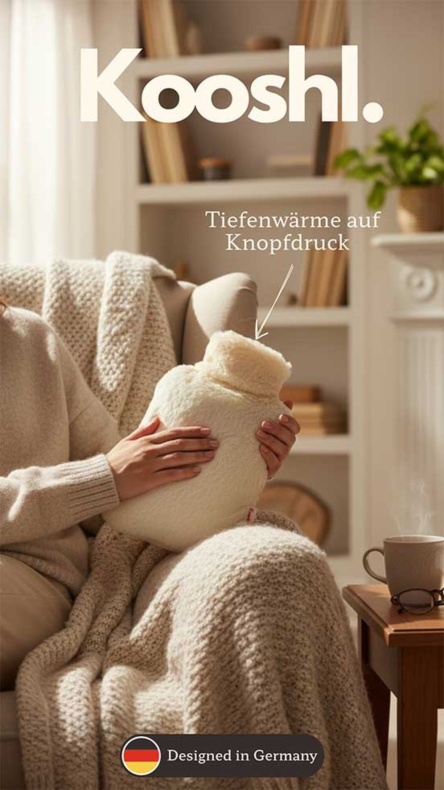 Werbeanzeige von Kooshl. Tiefenwärme auf Knopfdruck