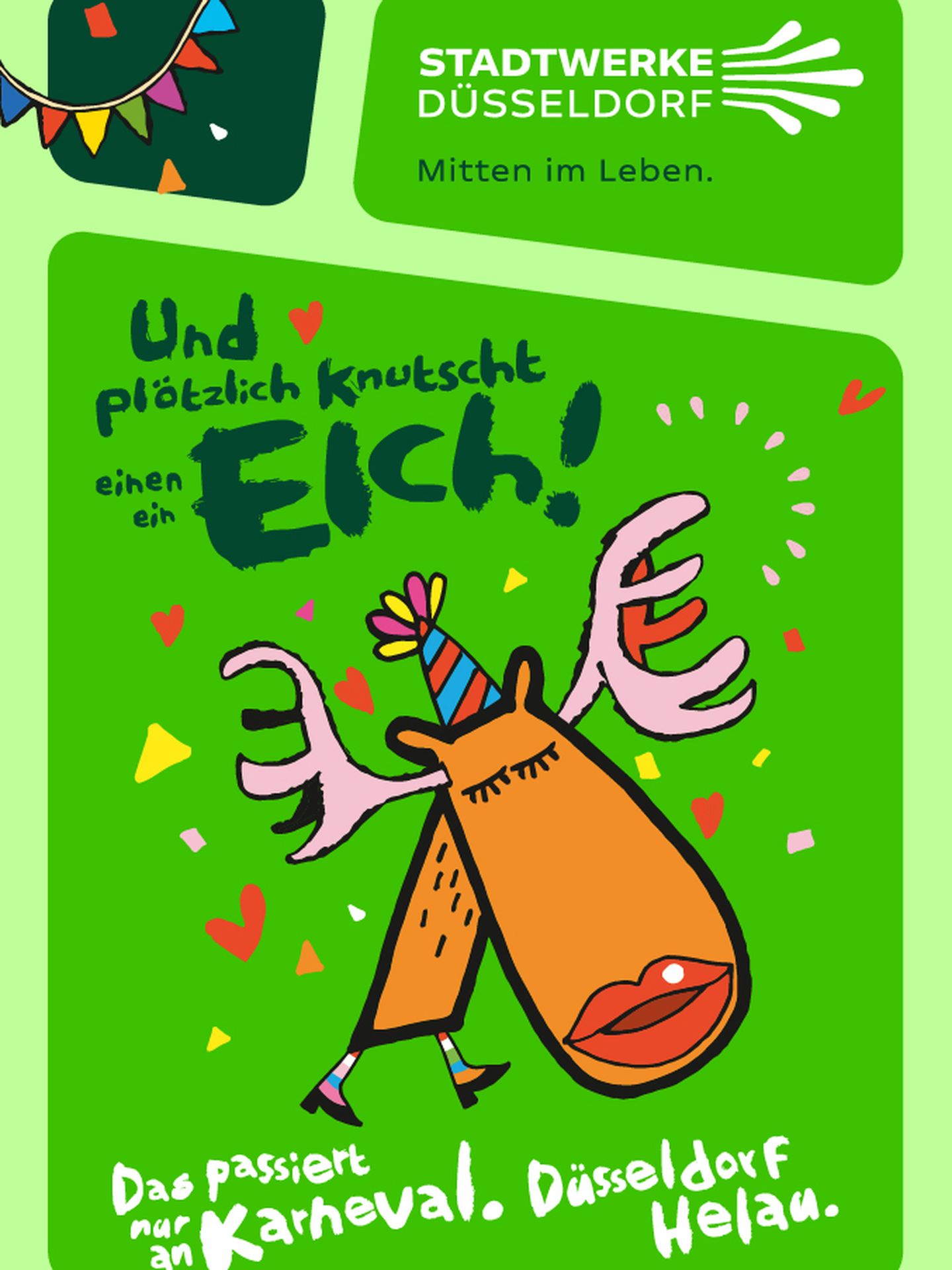 Und plötzlich knutscht einen ein Elch