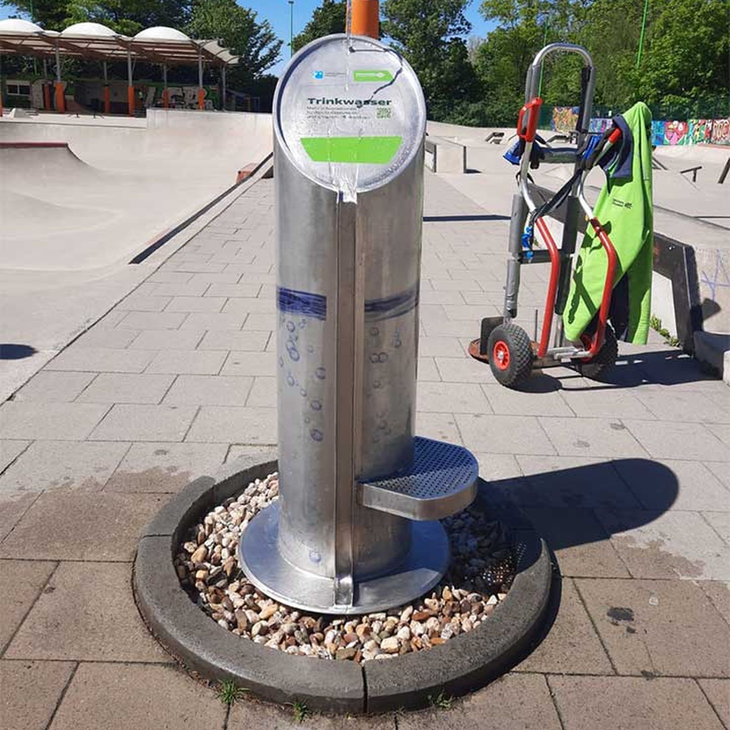Trinkbrunnen am Skatepark in Eller