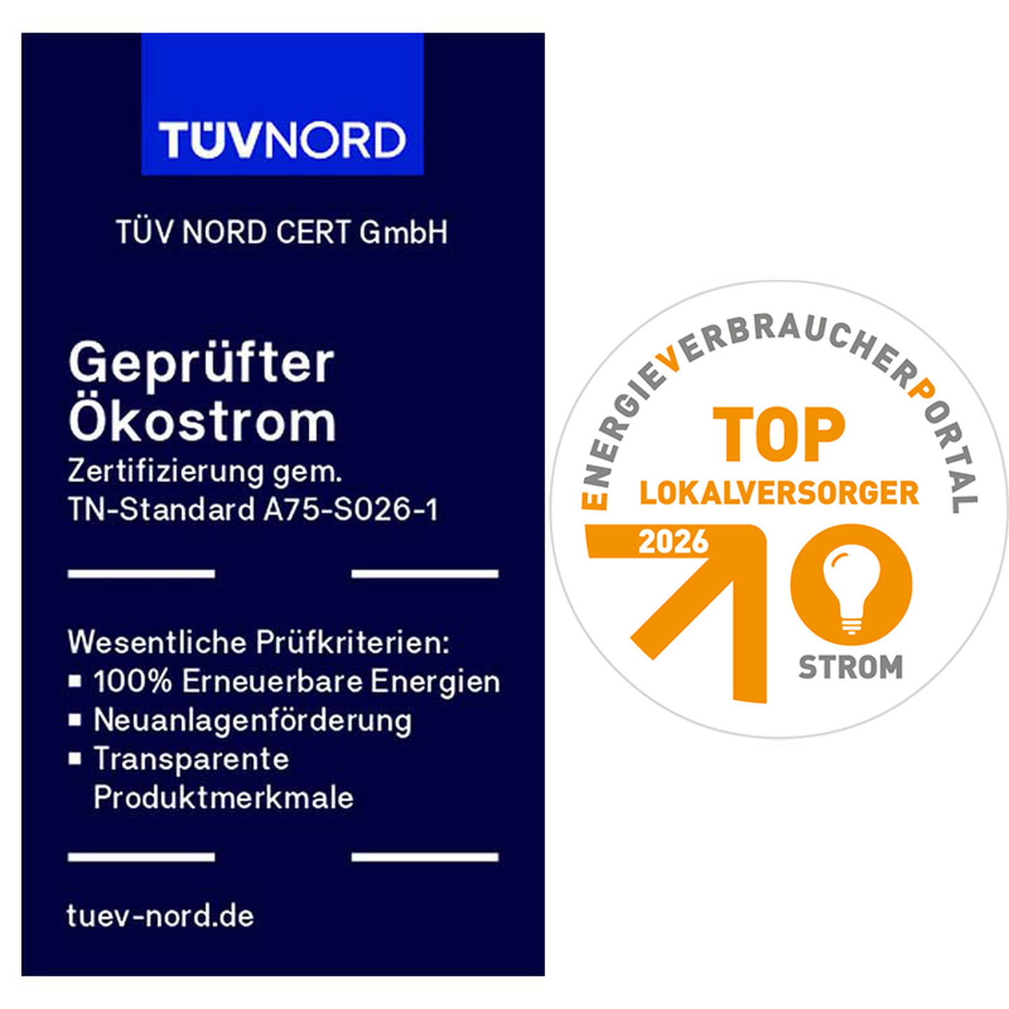 TÜV Nord & Top Lokalversorger 2026