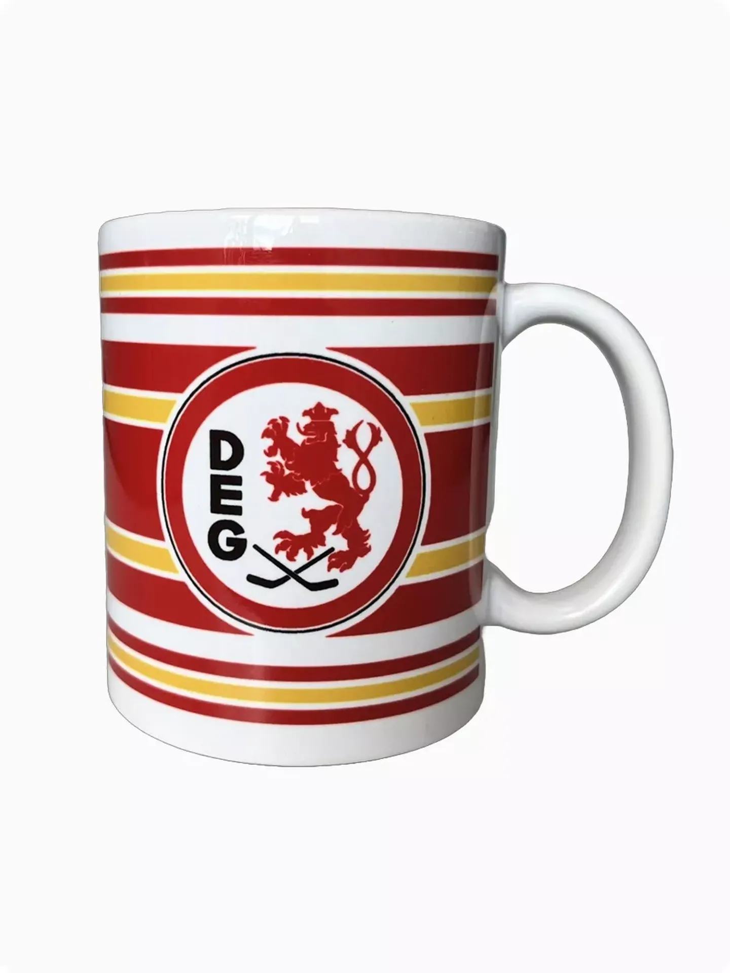 Rot-gelbe Tasse von der DEG