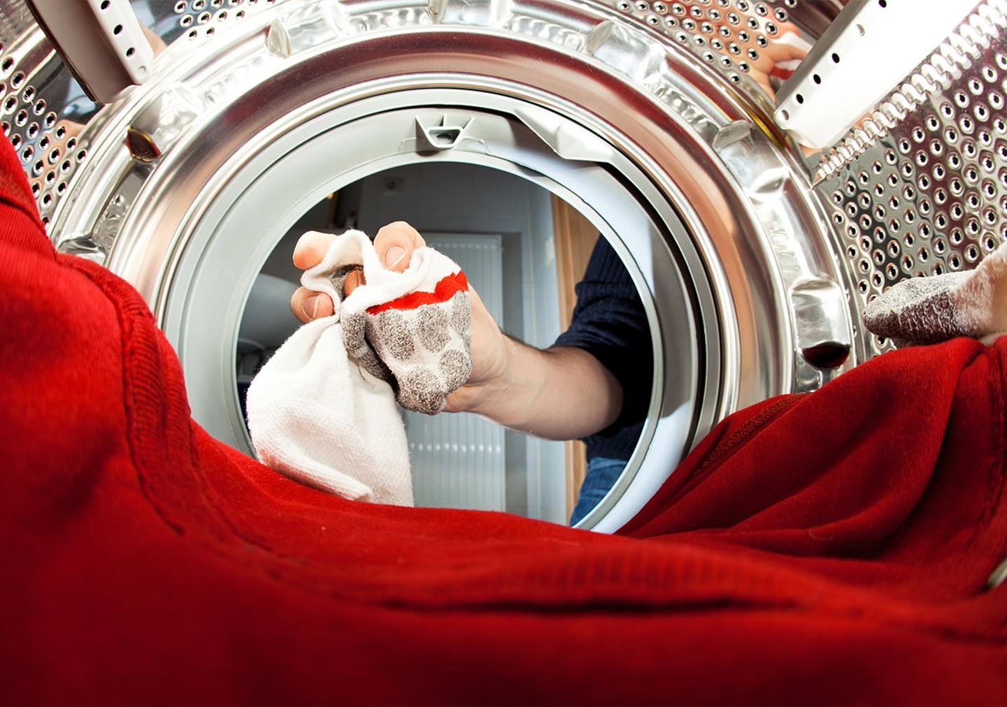 Blick in eine Waschmaschine