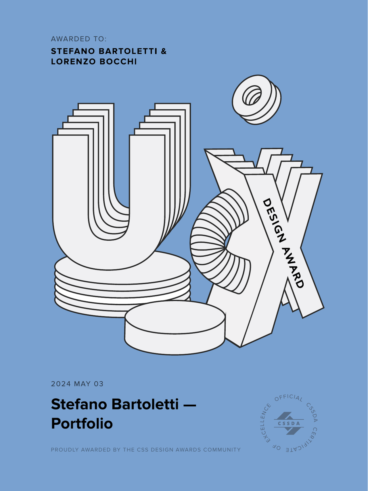 UX Design Award CSS Design Awards Stefano Bartoletti Portfolio