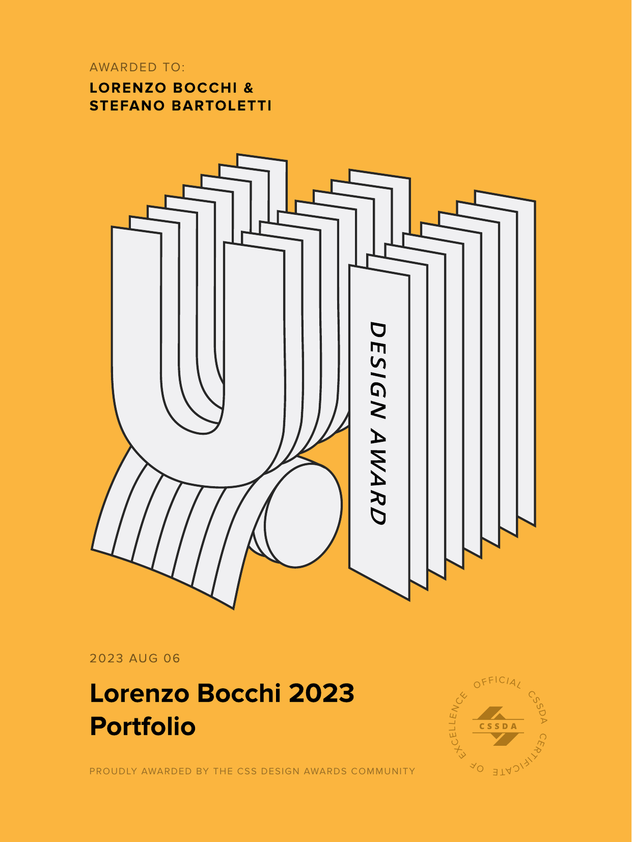 UI Design Award CSS Design Awards Lorenzo Bocchi Portfolio