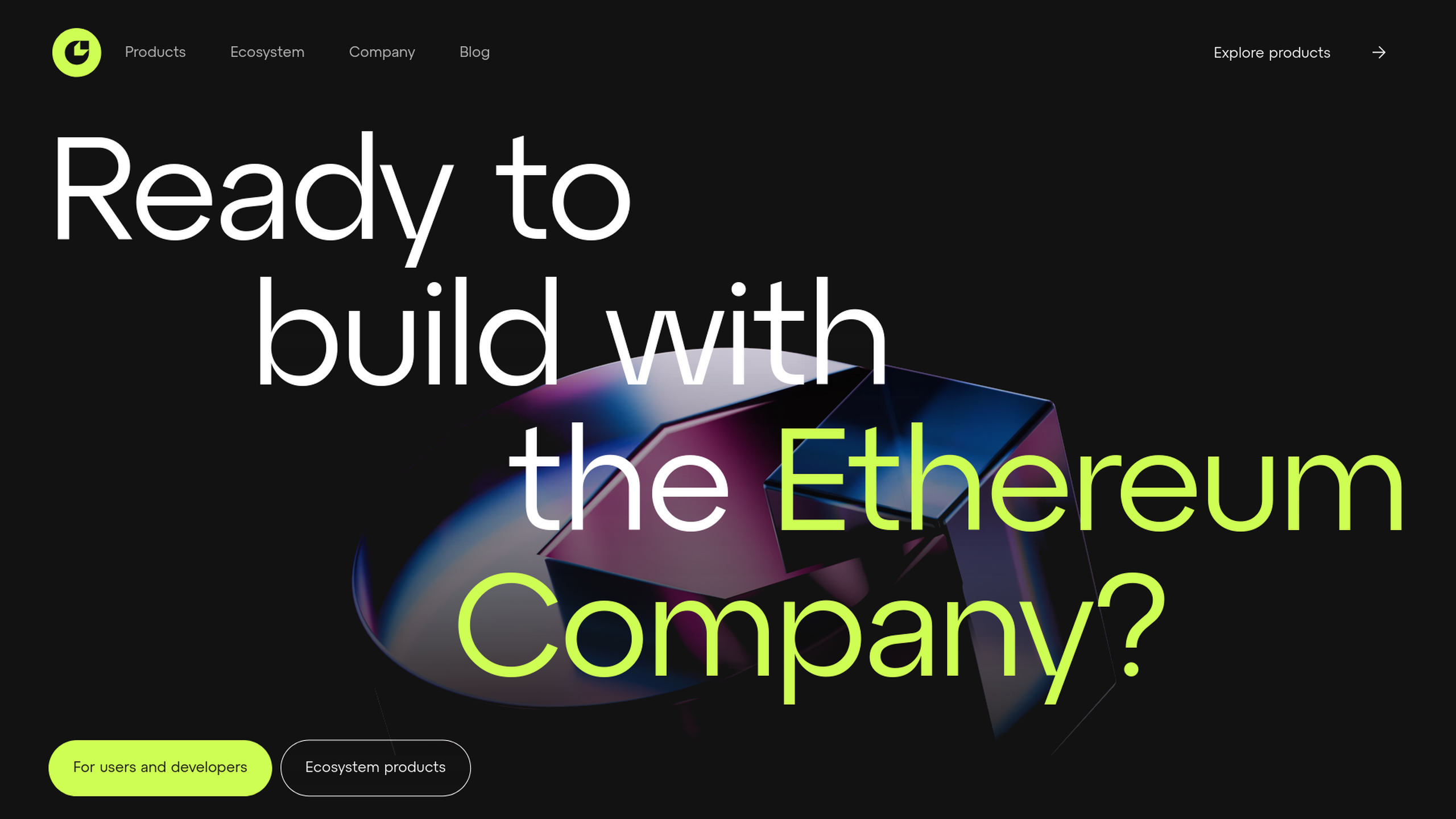 Consensys Mid-page Hero Section