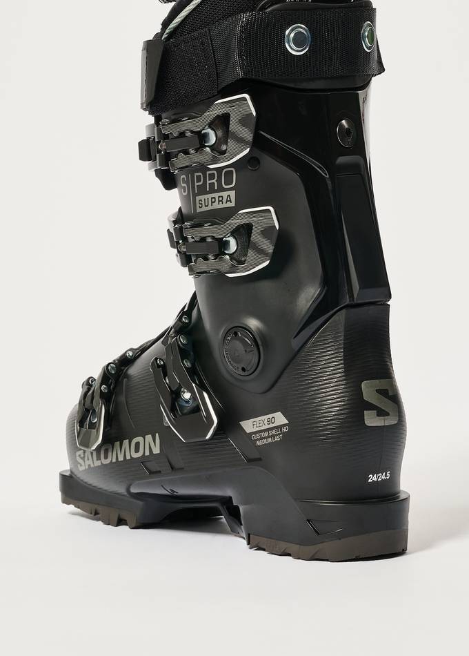 pole set salomon made in italy ski boots S/Pro Supra Dual BOA 130 2026 These mens ski boots are equipped with Gripwalk technology Salomon Steep Pro Vario S3