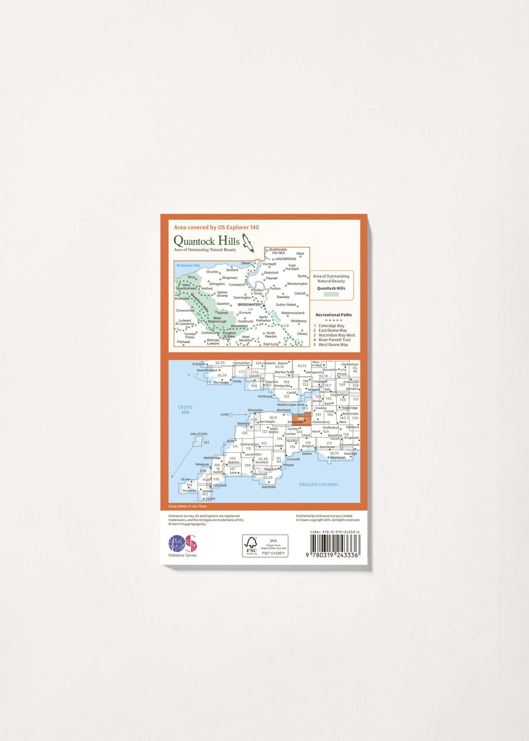 Image - 2 - Quantock Hills & Bridgwater - OS Explorer 140 Map