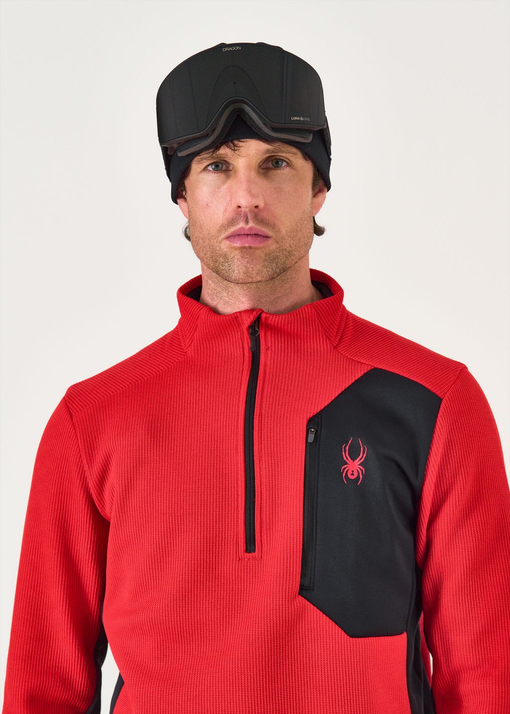 スキー SPYDER half zip sweater Mens Bandit Half Zip Fleece Jacket - Black – Spyder