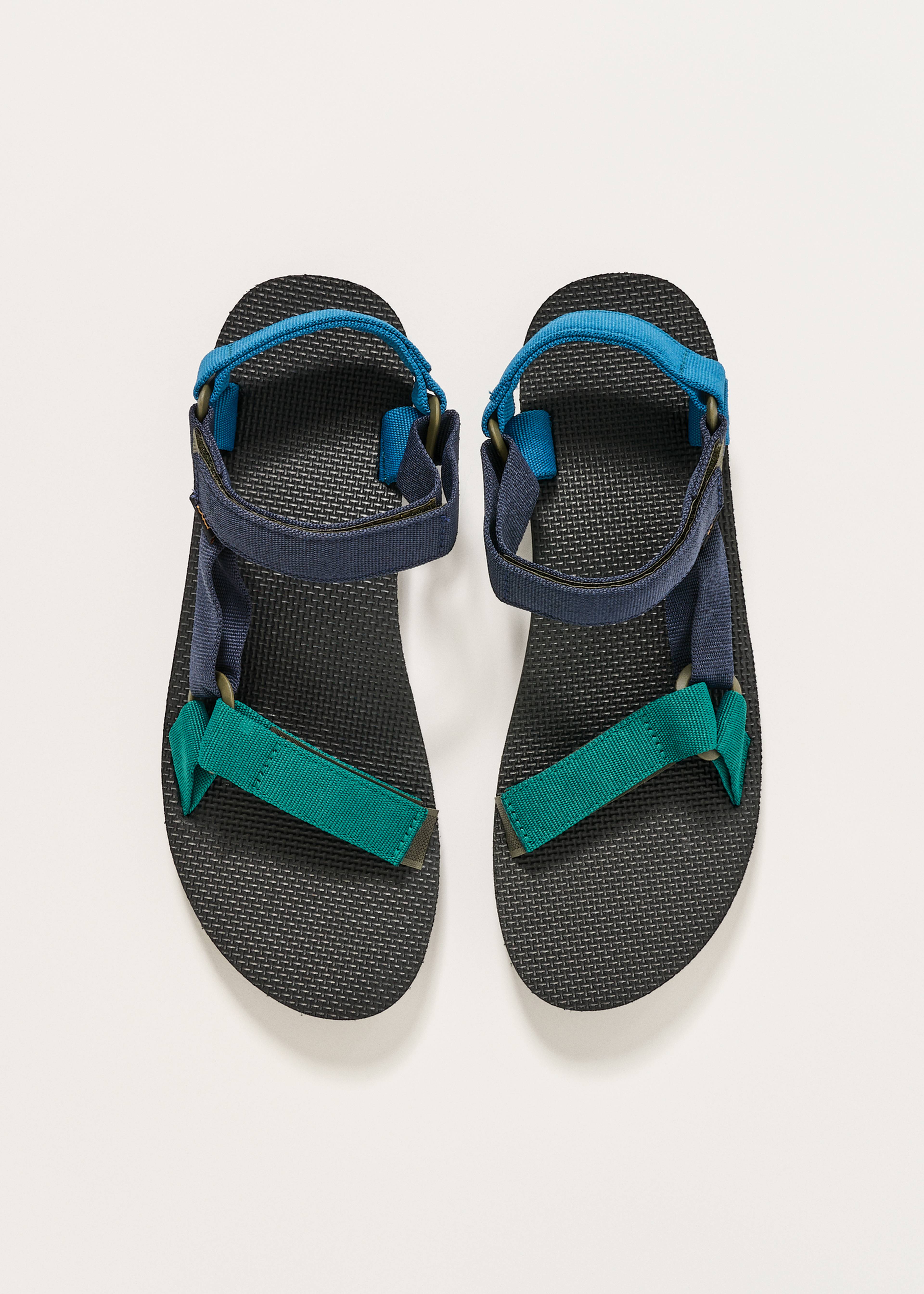 men’s Teva original, universal sandals, Green blue tribal pattern size 9 Teva Original Universal Sandals main image 2