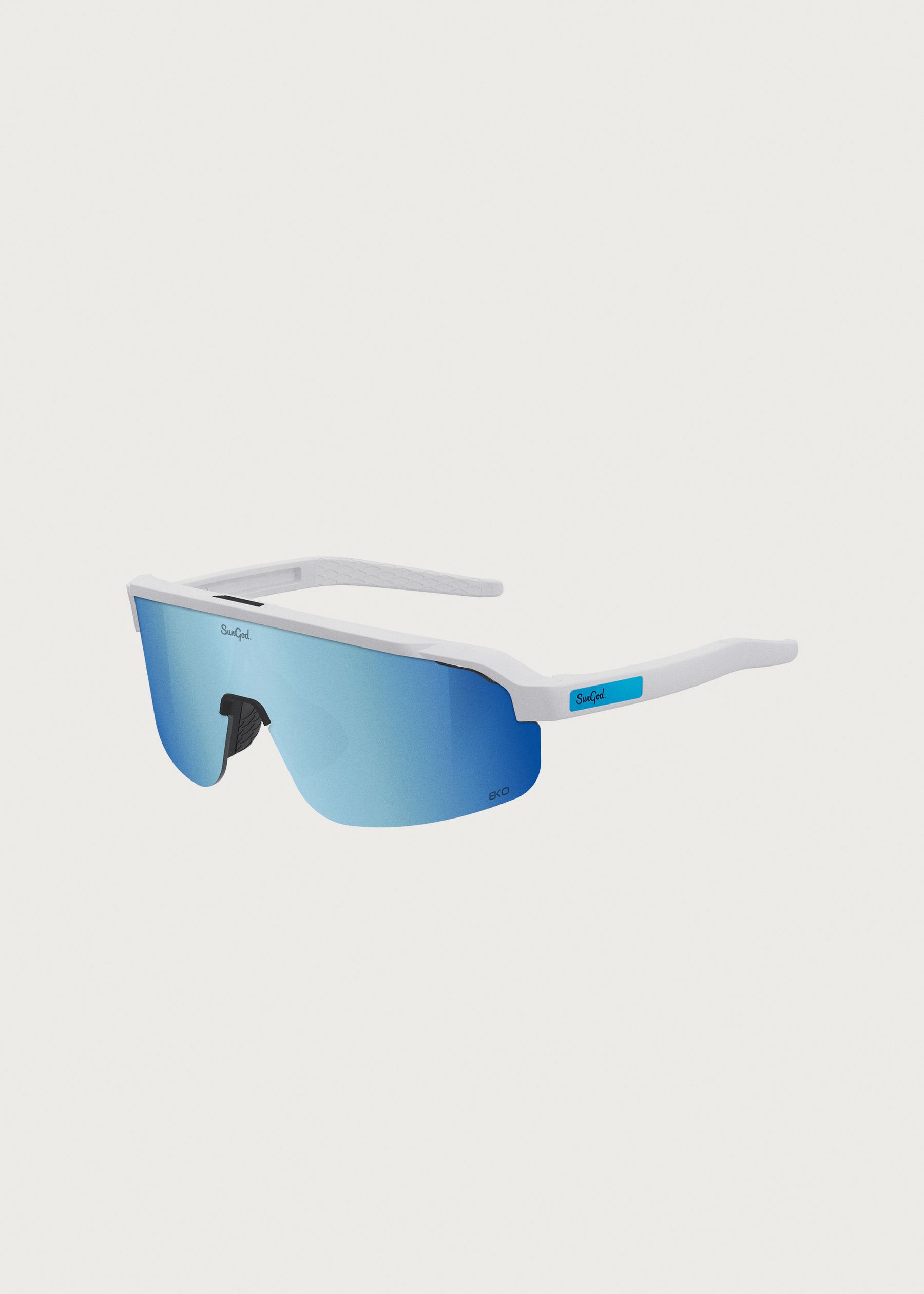 Image - 3 - Forty2s Matte White / 8KO Silver Blue Sunglasses