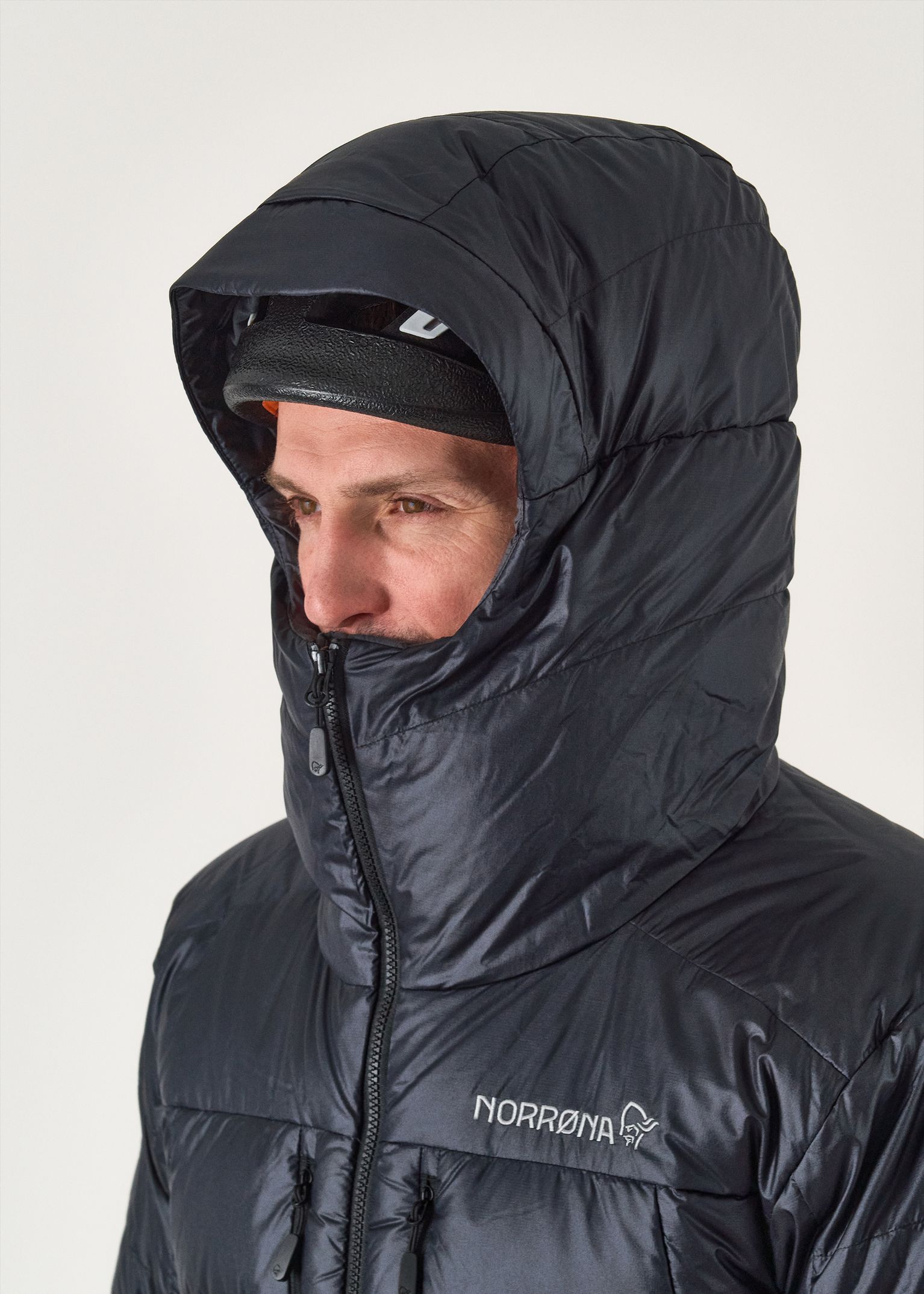 Adjustable helmet-compatible hood   