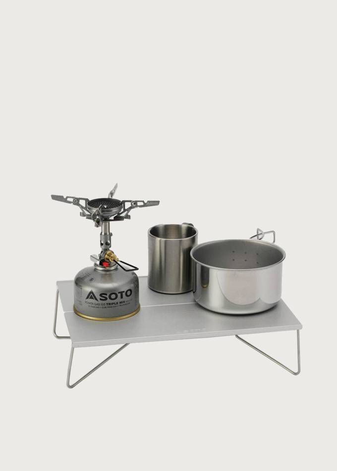 Réchaud Compact SOTO Fusion Trek – Micro-régulateur, 181 G, 3 Pieds, Compatible Bidons Lindal, Pour Randonnée