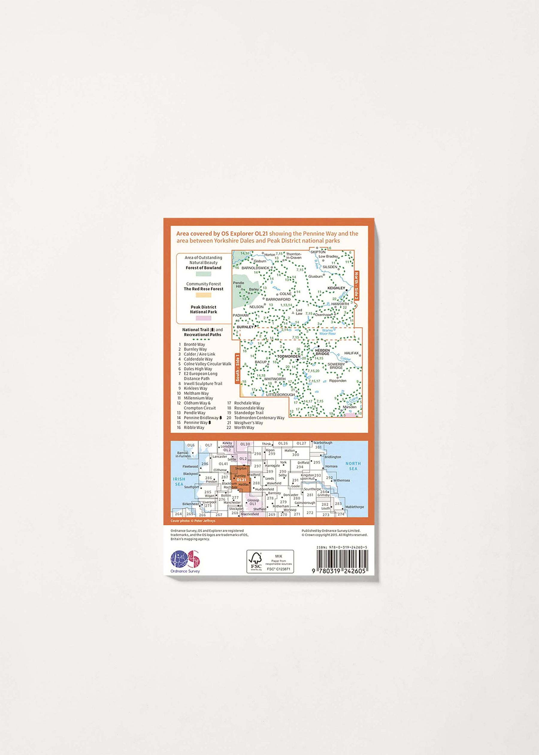 Image - 2 - South Pennines - OS Explorer OL21 Map
