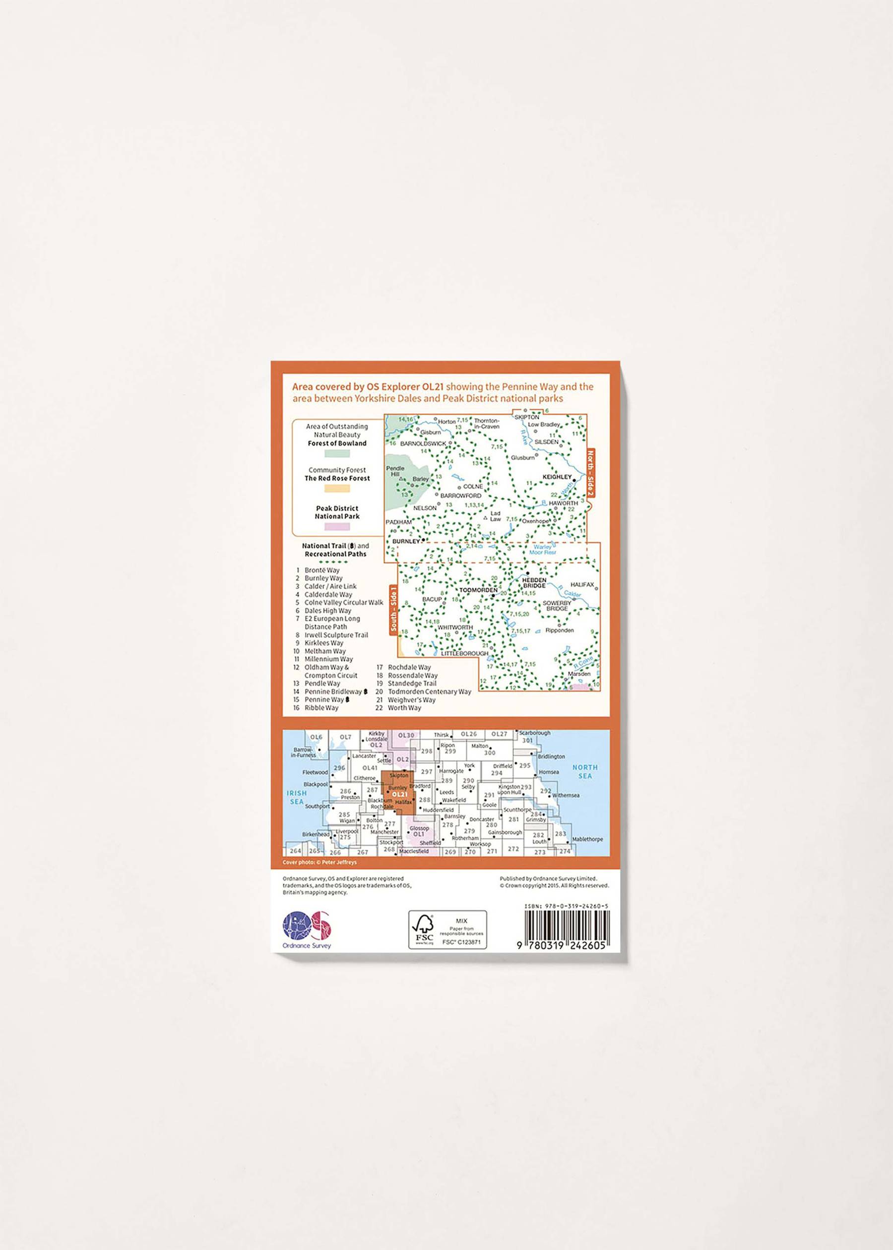 Image - 2 - South Pennines - OS Explorer OL21 Map