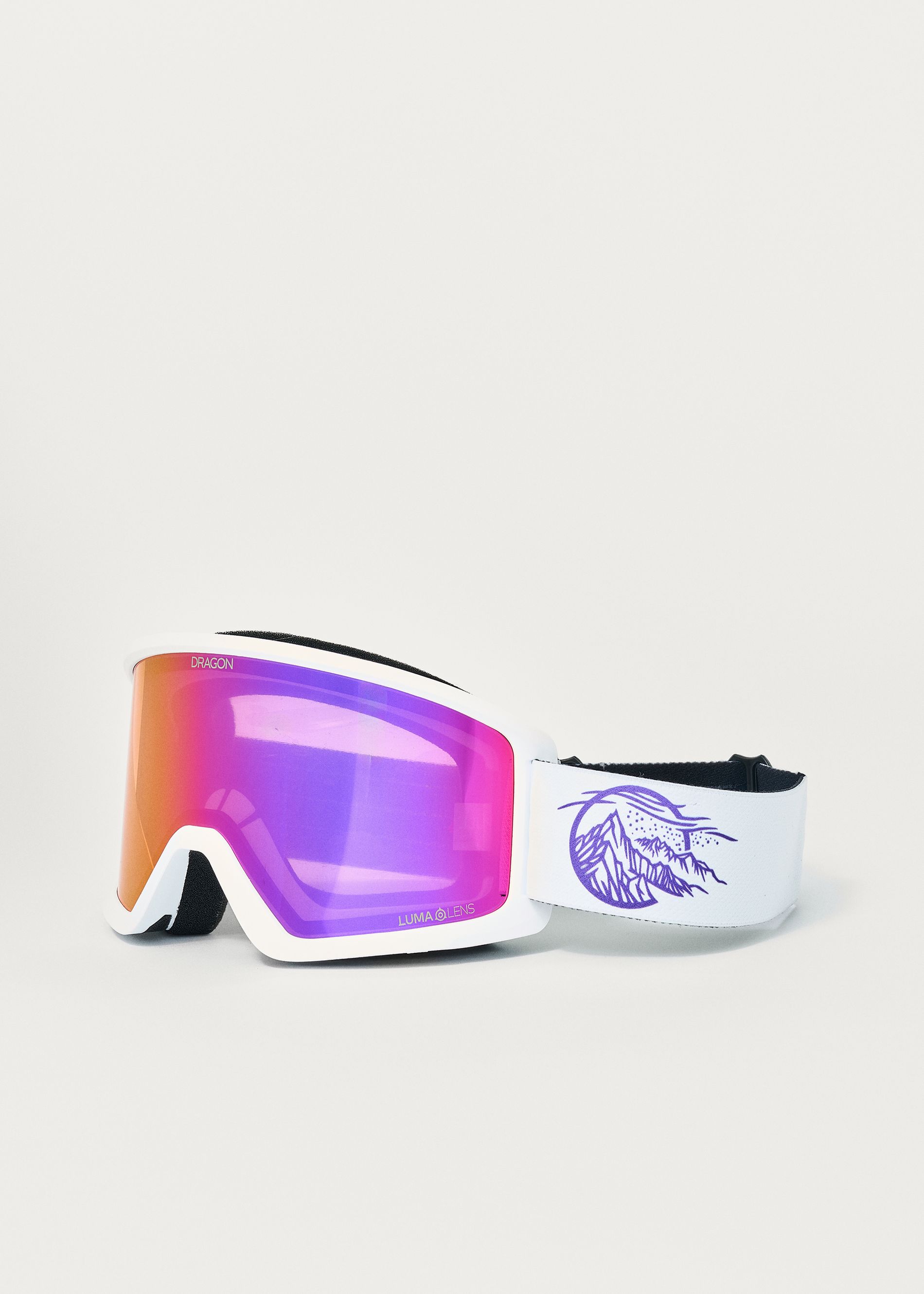スキー・スノーボードアクセサリー Dragon White + purple Lumalens Dragon DX3 RP Roberts White / Lumalens Purple Ionized Goggles